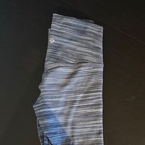 lululemon athletica Blue-Gray Striped Leggings
